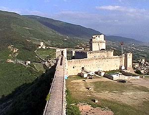Assisi: Burg Rocca Maggiore - Panorama