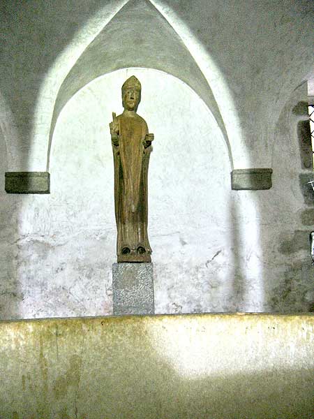 Innichen: Statue des heiligen Korbinian